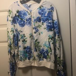 💙Blue Floral Print Jacket💙